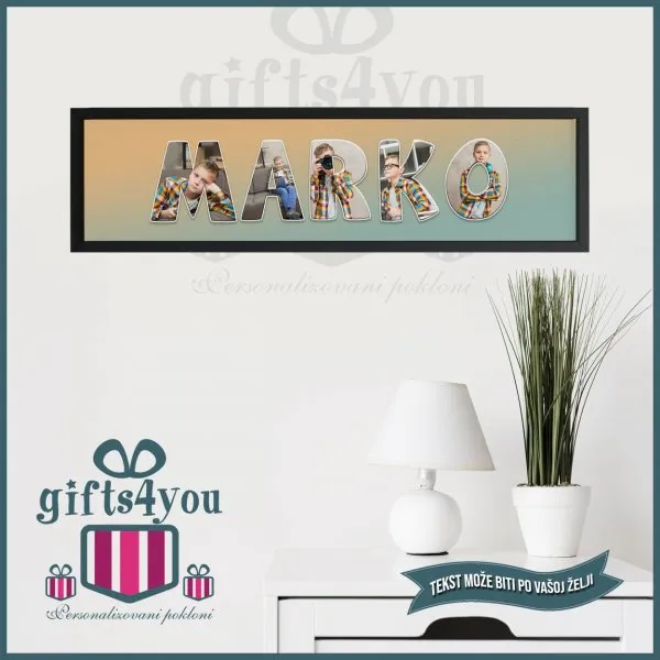 Ram sa slikama sa imenom mališana