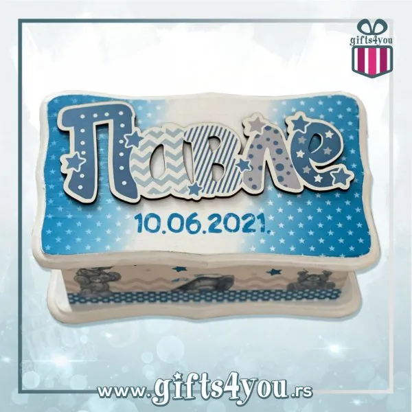 Dečija drvena kutija - Teddy bear