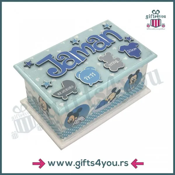 Dečija drvena kutija - Mickey mousee