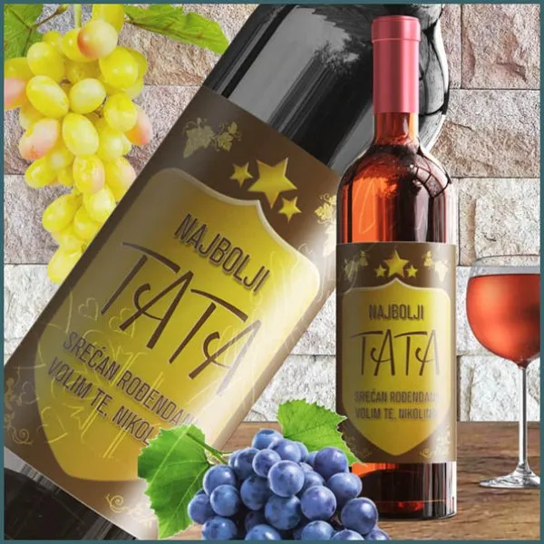 Najbolji tata nalepnica za vino