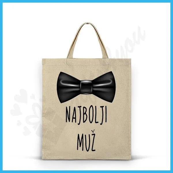 Najbolji muž pamučna torba
