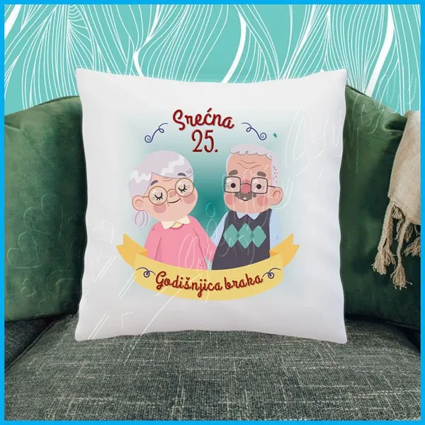 Srećna godišnjica braka jastuci