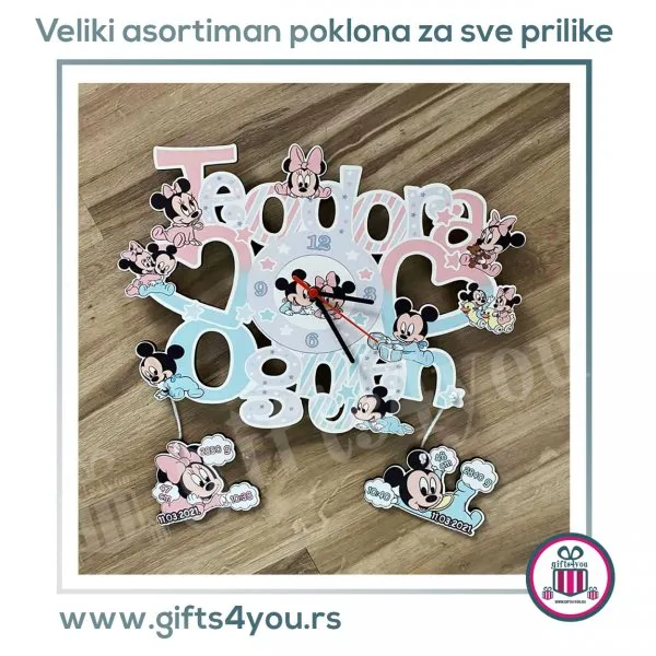 Dečiji sat - Mickey i Minnie mouse