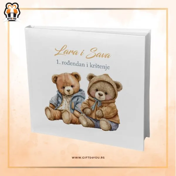 Dečiji foto album - Teddy bear blizanci