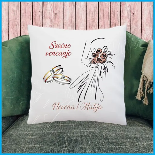 Srećno venčanje jastuk