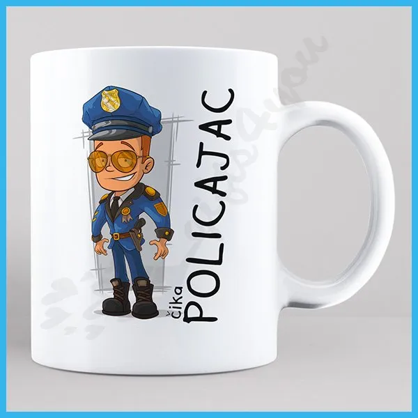 Čika policajac poklon šolja