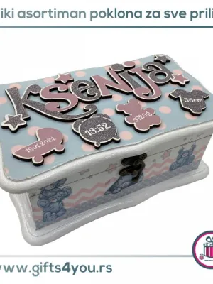 Dečija drvena kutija - Teddy bear