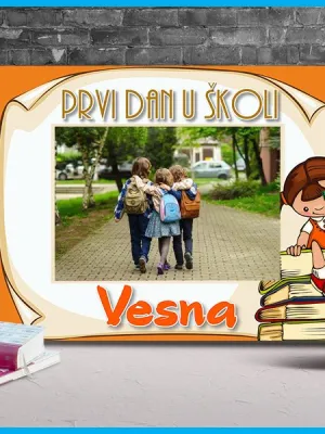 Polazak u školu ram za slike