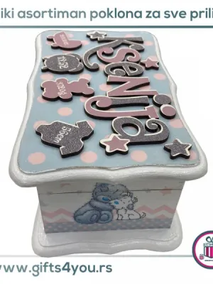 Dečija drvena kutija - Teddy bear