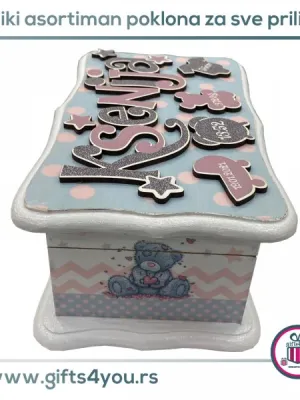 Dečija drvena kutija - Teddy bear