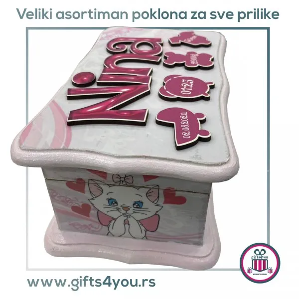 Proizvod Dečija drvena kutija - Maca Slika