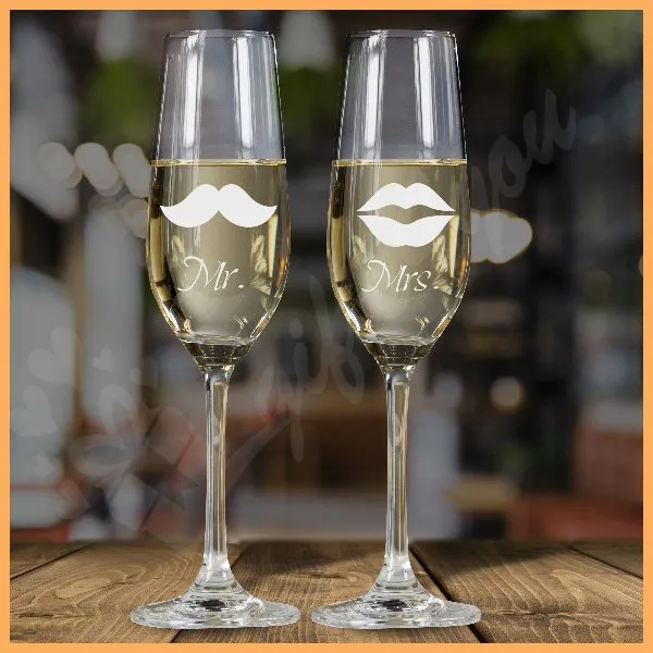 Proizvod Mr i Mrs čaše za parove Slika