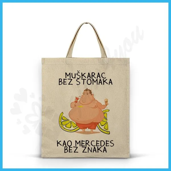 Proizvod Muškarac bez stomaka pamučna torba Slika
