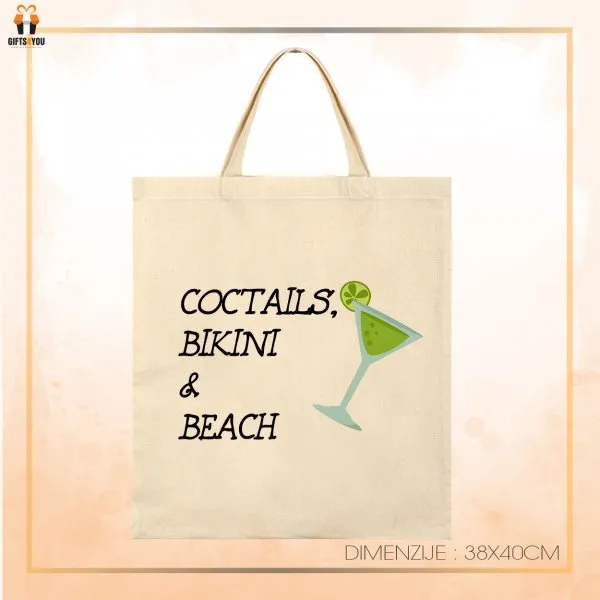 Proizvod Pamučna torba - Coctails, Bikini and Beach Slika