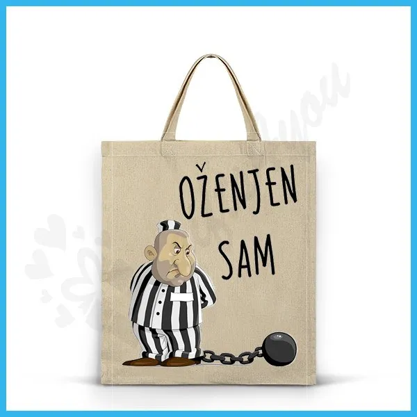 Proizvod Oženjen pamučna torba Slika