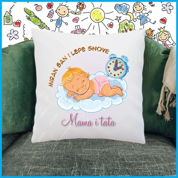 Proizvod Miran san i lepe snove ti želimo jastuk Slika