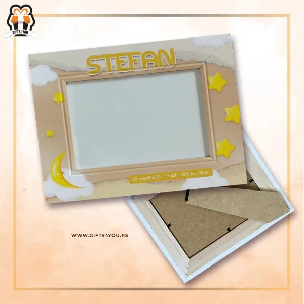 Proizvod Drveni ram - personalizovan sa imenom bebe Slika