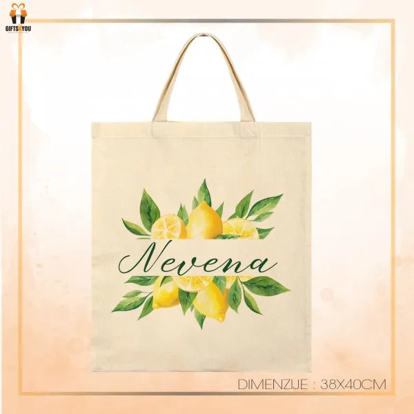 Proizvod Pamučna torba - limun i ime Slika