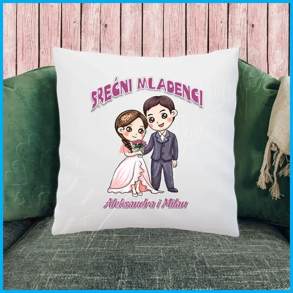 Proizvod Srećni mladenci jastuk Slika