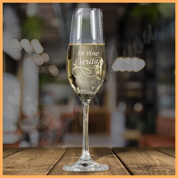Proizvod In vino veritas čaše za šampanjac Slika