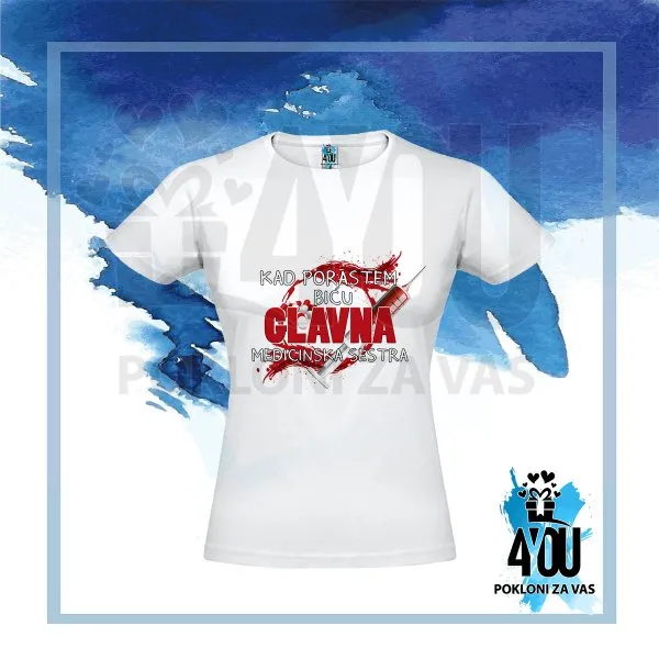 Proizvod Kad porastem biću glavna medicinska sestra majica Slika