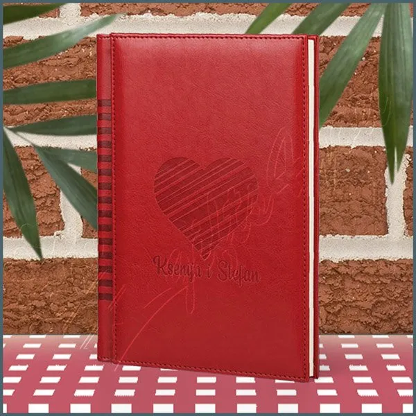 Proizvod Srce sa imenima poklon rokovnik Slika