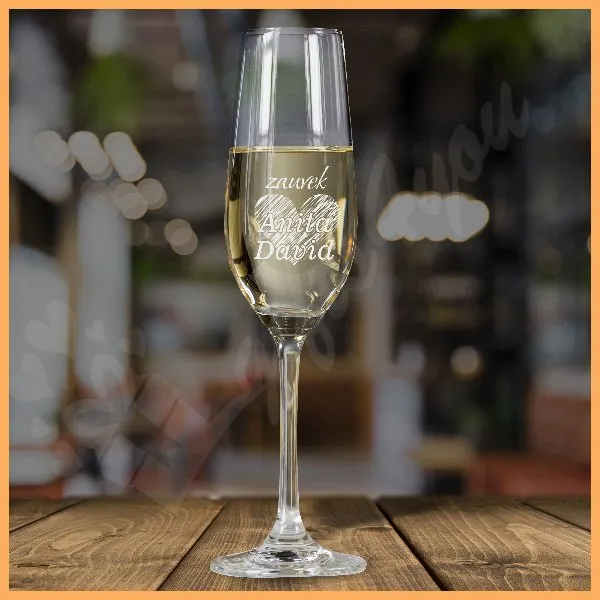 Proizvod Zauvek u srcu čaše za šampanjac Slika