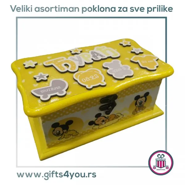 Proizvod Dečija drvena kutija - Mickey mouse Slika