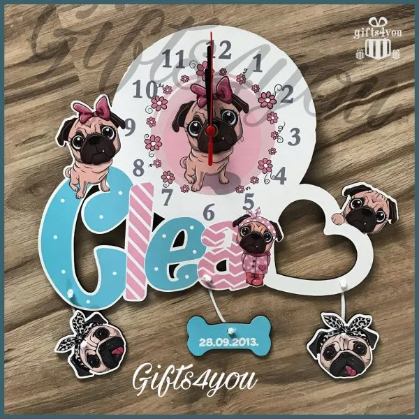 Proizvod Sat za psa plavo roze Slika