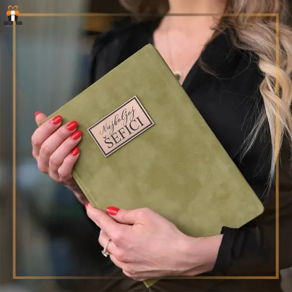 Proizvod Plišani rokovnik B5 formata - svetlo zelene boje Slika