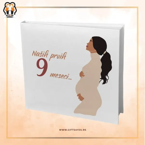 Proizvod Album za trudnice - trudnica u bež haljini Slika