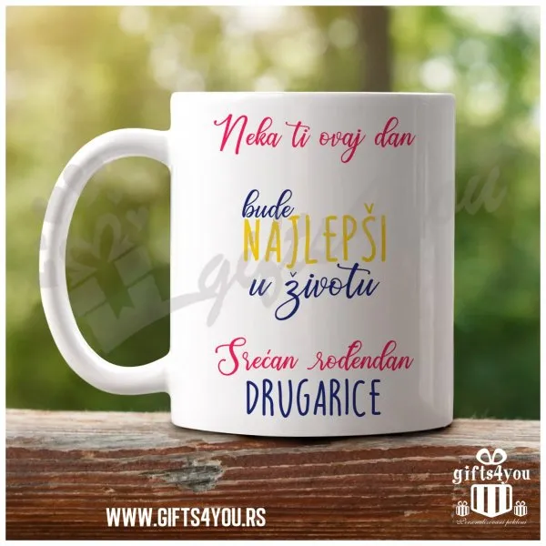 Proizvod Srećan rođendan drugarice poklon šolja Slika