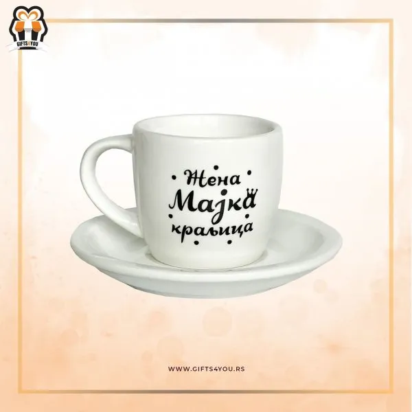 Proizvod Šoljica 100 ml - Žena majka kraljica Slika